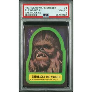 1977 Star Wars Chewbacca Wookiee Sticker #4 PSA 4 CERT#65752187